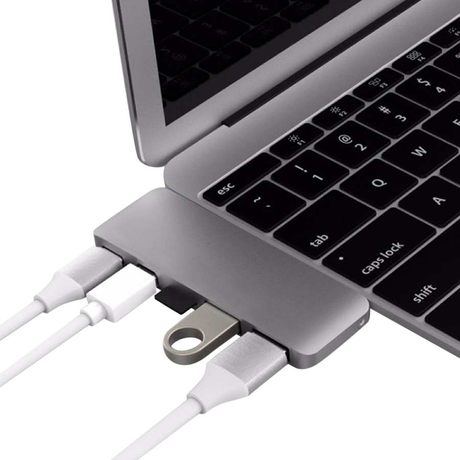 Cổng Chuyển HyperDrive USB-C Hub With Mini DisplayPort For MacBook Pro 2016 / 2017, MacBook 12&quot; - Hàng Chính Hãng