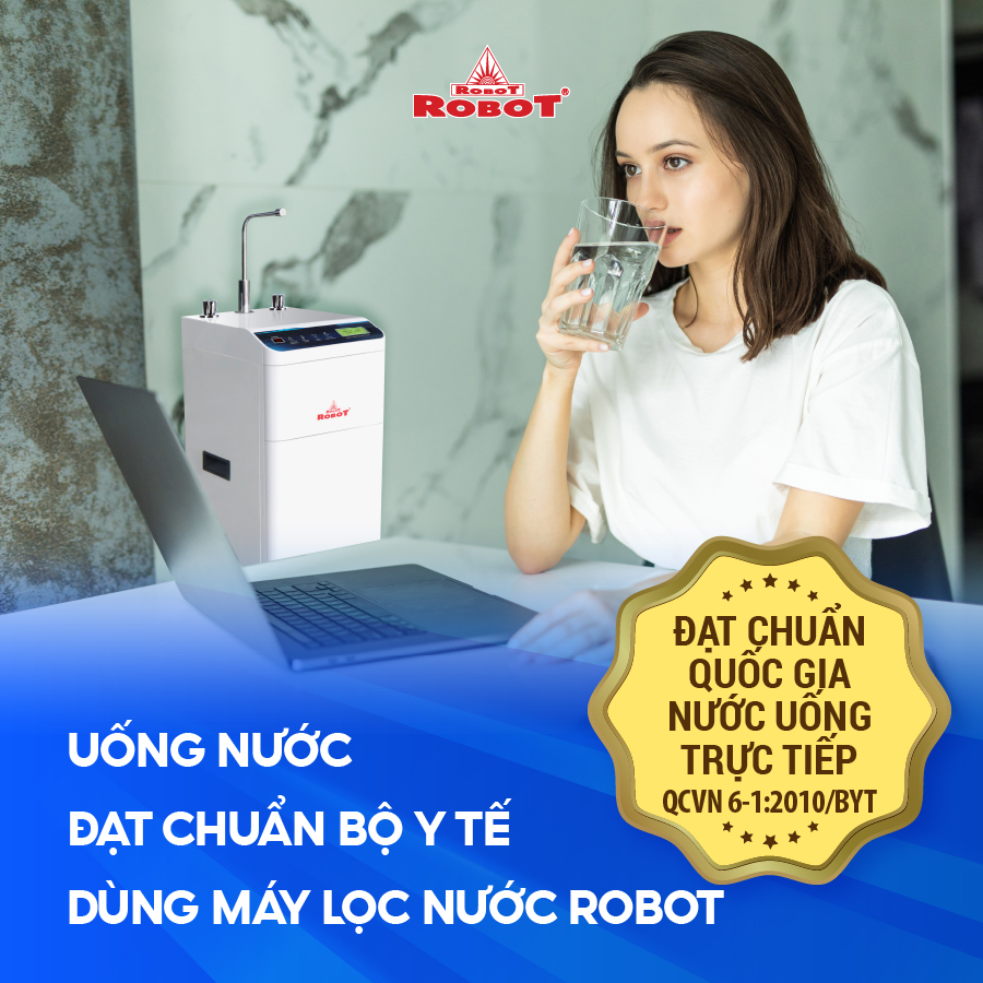 MÁY LỌC NƯỚC NÓNG THÔNG MINH LẠNH ROBOT UltraQC-6U Vỏ Nhựa - Hàng Chính Hãng