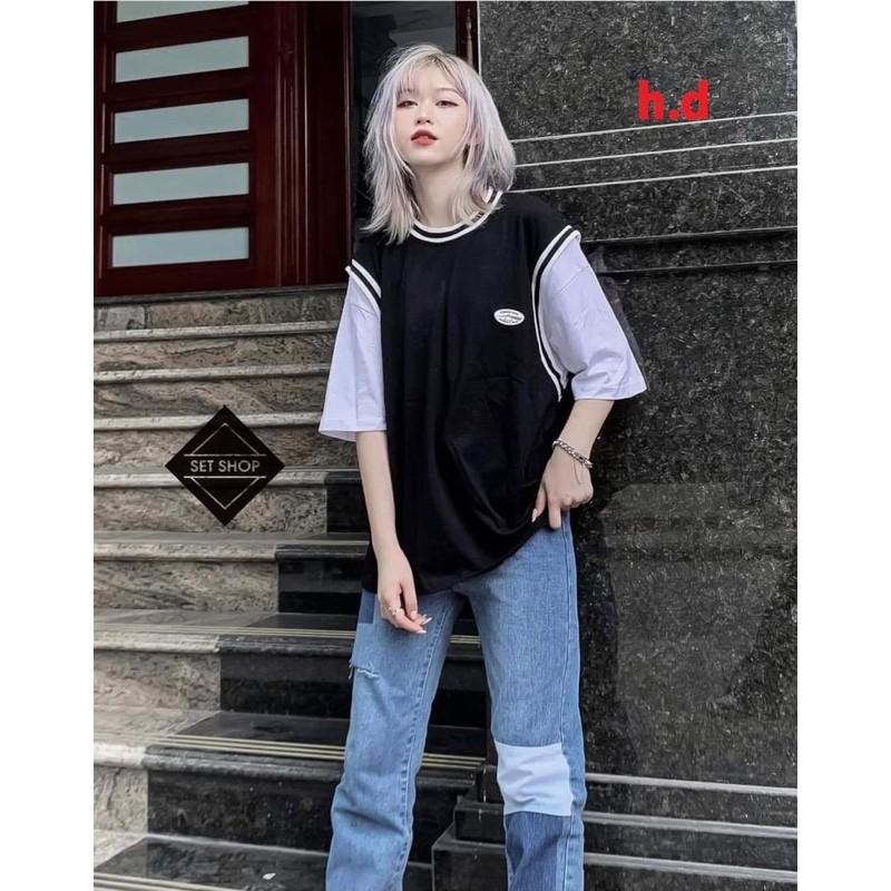 Áo phối tay logo tròn HD4