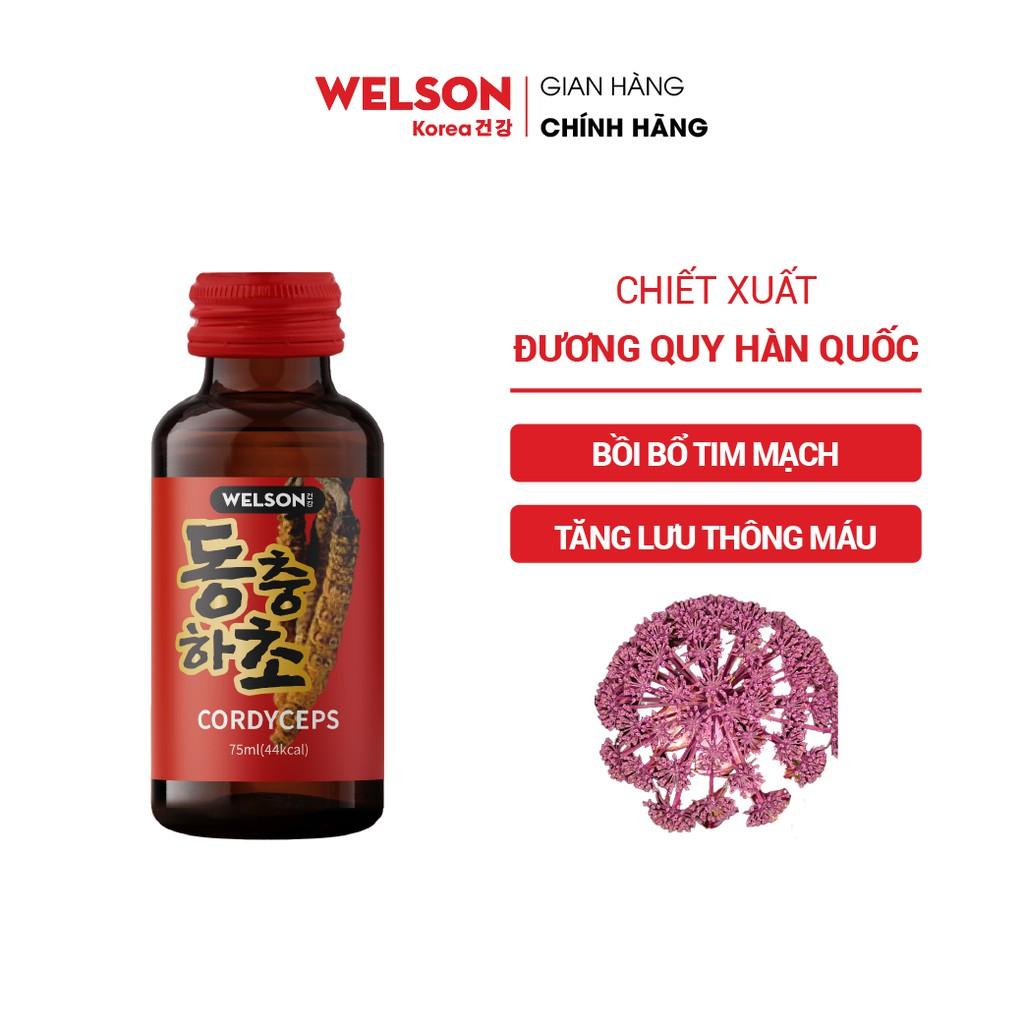 Nước uống Đông Trùng Hạ Thảo Welson Cordyceps Hộp 10 chai 75ml