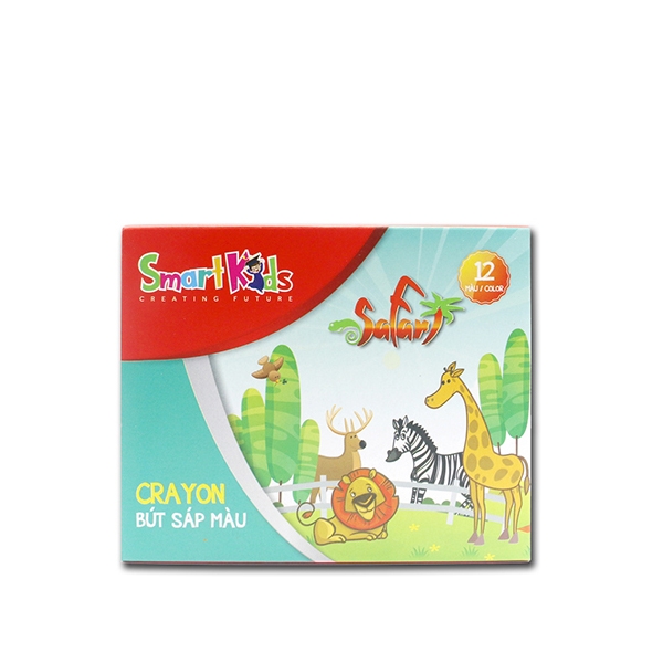 Bộ 2 Sáp Màu Smartkids 12 Màu Khay Giấy (SK-15-006)