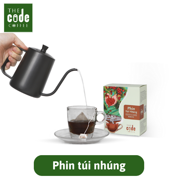Cà Phê Phin Túi Nhúng Tiện Lợi - Robusta Túi Lọc Phin Giấy 1 Hộp 10 Gói (100gr) - Drip Bag Coffee