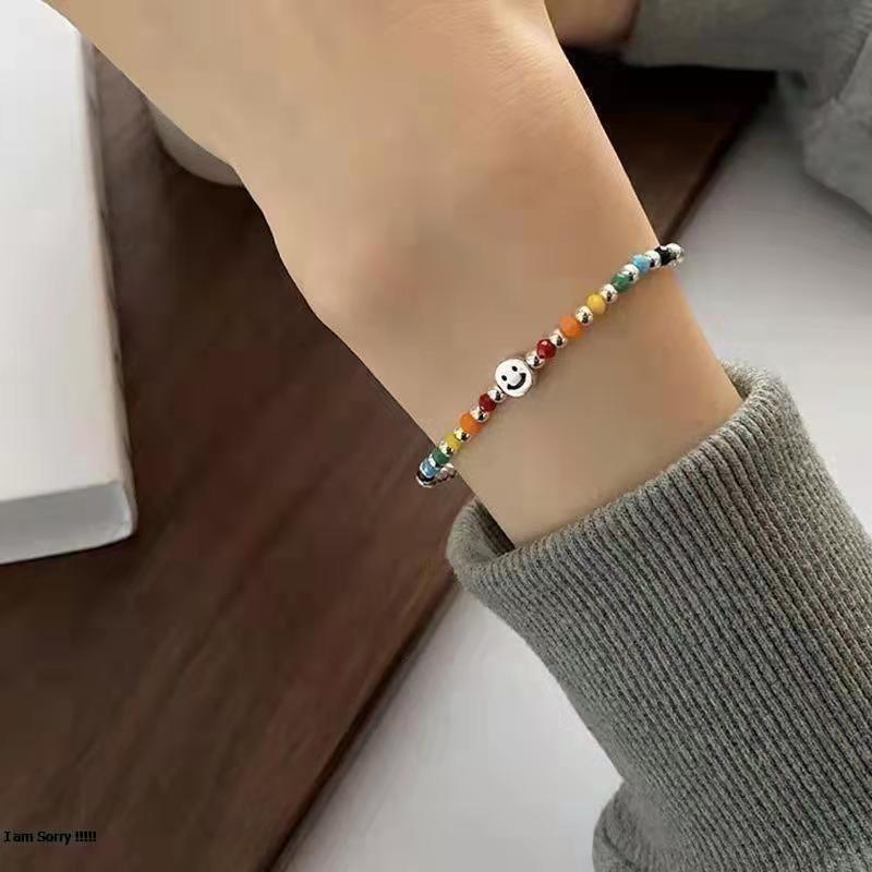 Lắc Tay Nữ Chuỗi Hạt Mặt Cười Vui Vẻ, Vòng Tay Nữ Phong Cách Hàn Quốc- VTNUQC02