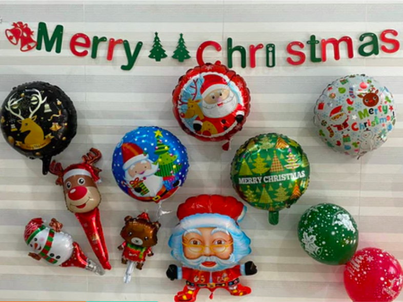 Bong bóng trang trí giáng sinh noel