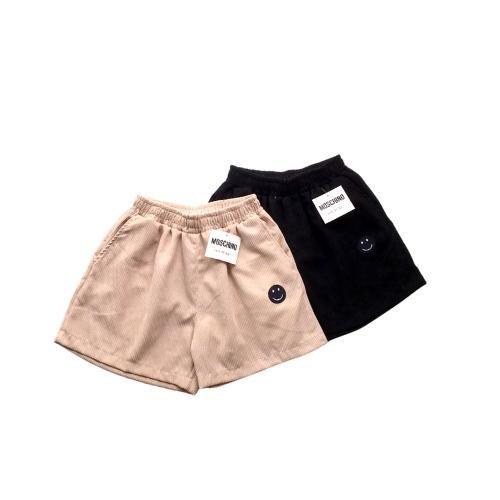 Quần short nhung gân nữ màu đen và be - SHOP MAYLAN