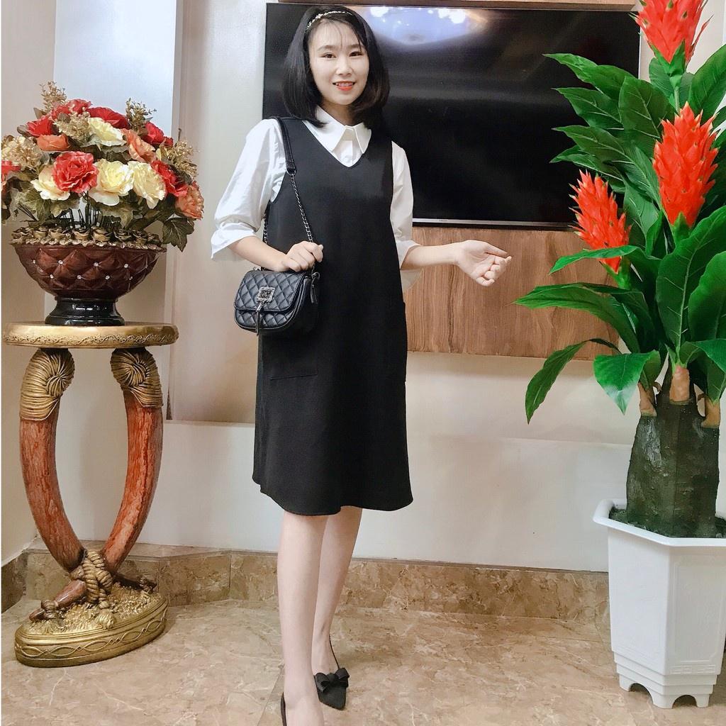 YẾM BẦU CÔNG SỞ CỔ TIM - Váy bầu màu đen -không kèm áo