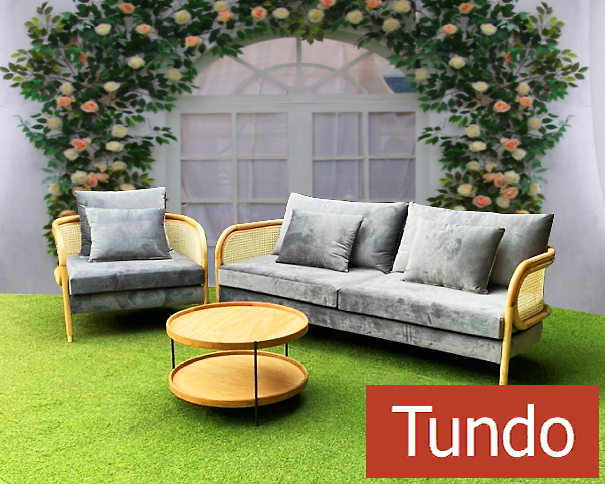 Bộ sofa Tundo mây niệm ghế đơn và bàn