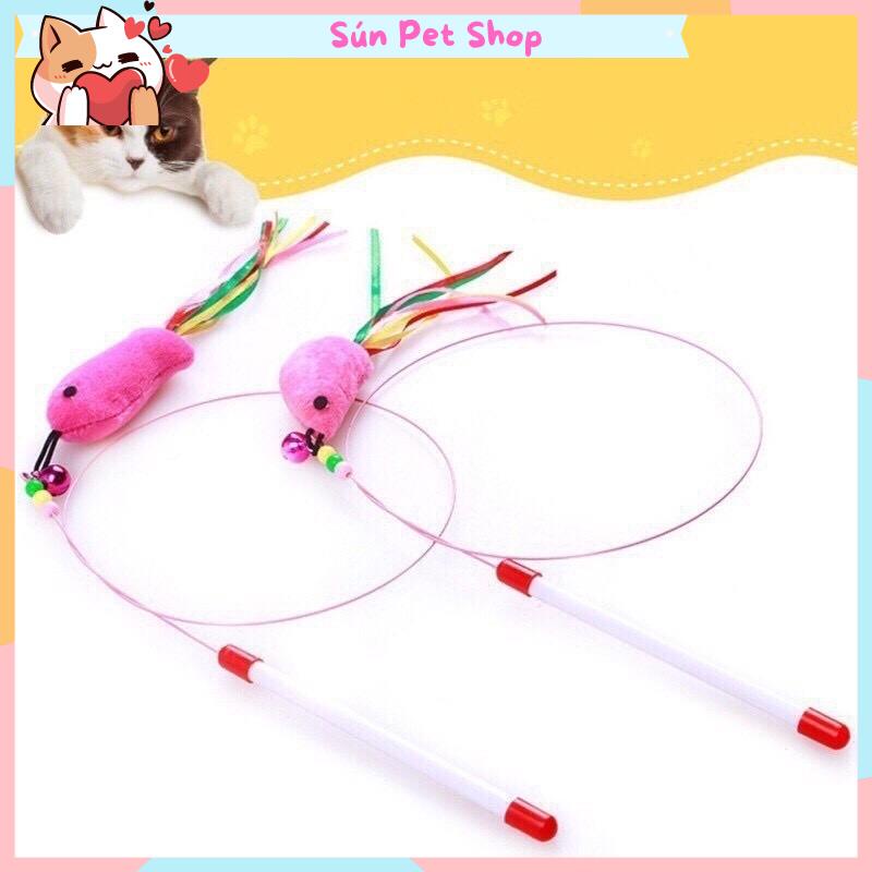 Đồ chơi cho mèo - Gậy cần câu cá cho mèo cưng