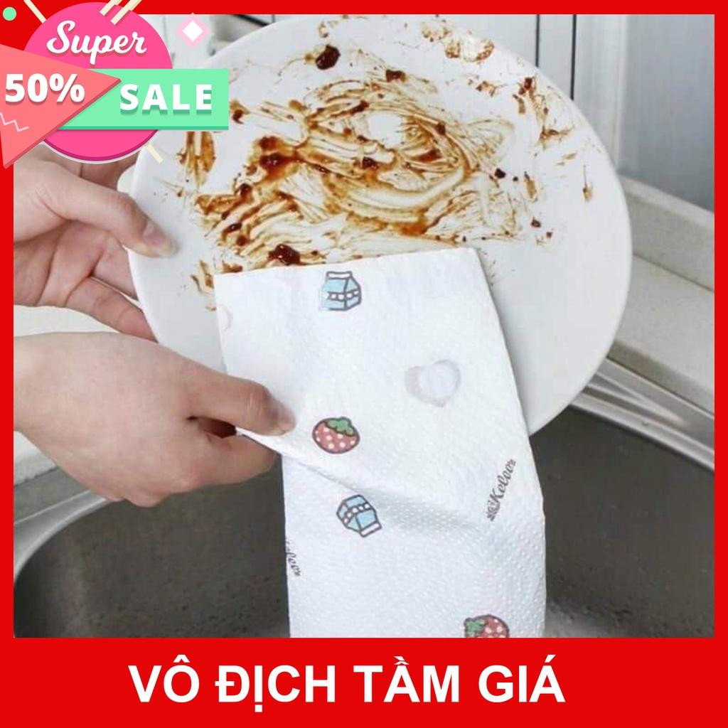 Giấy Lau Đa Năng - Khăn Lau Bếp, Lau Tay 220 Tờ 1 Cuộn Có Thể Giặt Được