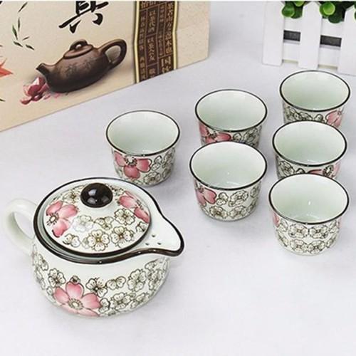 Bộ Ấm Trà Hoa Văn Cổ Nhật Bản