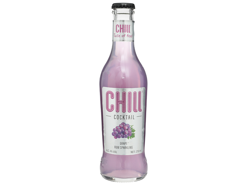 Nước trái cây lên men Chill Origin vị nho chai 275ml