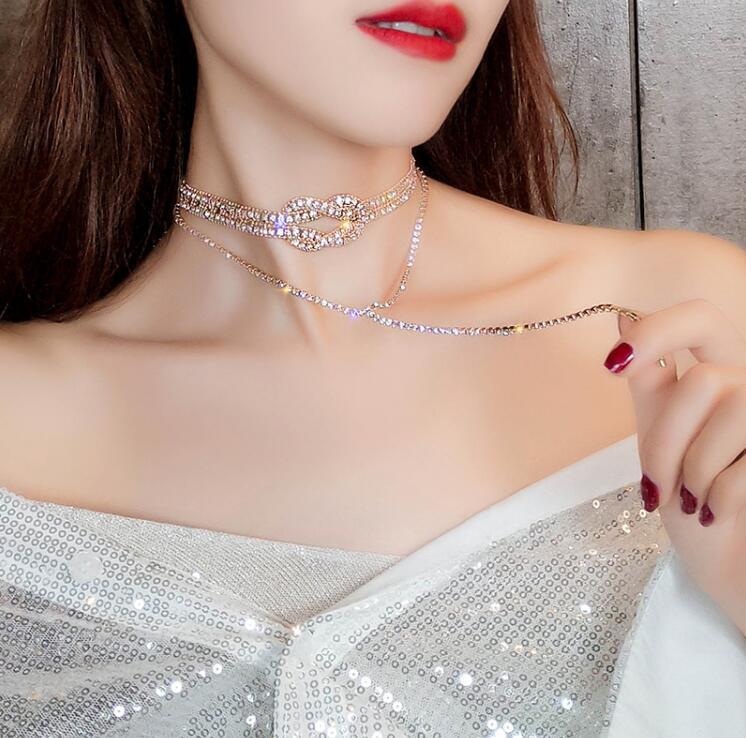 Vòng cổ choker thiết kế độc đáo hình xoắn thả sợi dài