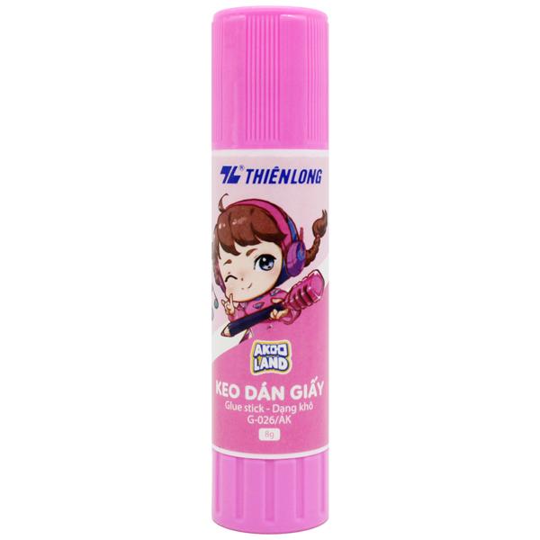 Keo Khô Dán Giấy - Nhân Vật Akooland Thế Giới Học Cụ Thần Kỳ - Thiên Long G-026/AK - Màu Hồng