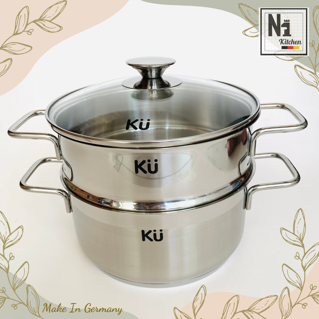 Bộ Nồi KUCHEN Cao Cấp Nhập Khẩu ĐỨC - 9 Món Bằng Thép Không Gỉ - KU 279142 - Hàng Chính Hãng