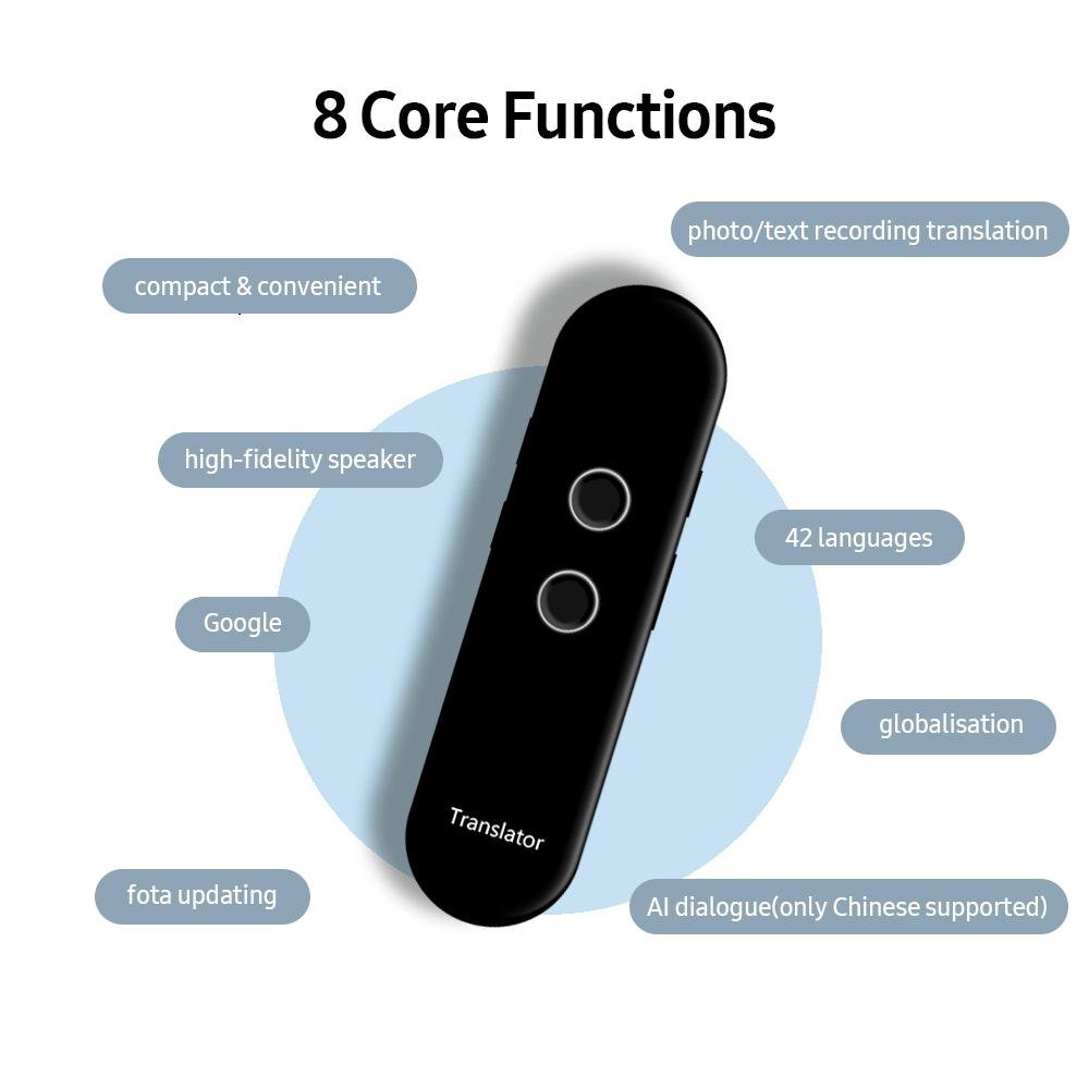 Máy dịch thông minh đa chức năng, dịch 42 ngôn ngữ, ghi âm, chụp hình