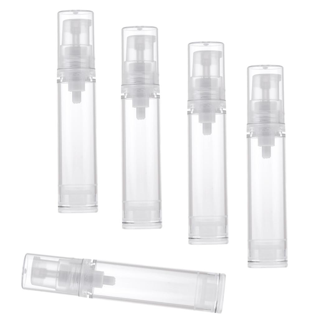 10pcs 10ml Airless Vacuum Pump Tubes Travel Cosmetic Containers Bottles
