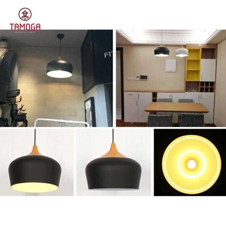 Đèn thả trần trang trí núm Gỗ