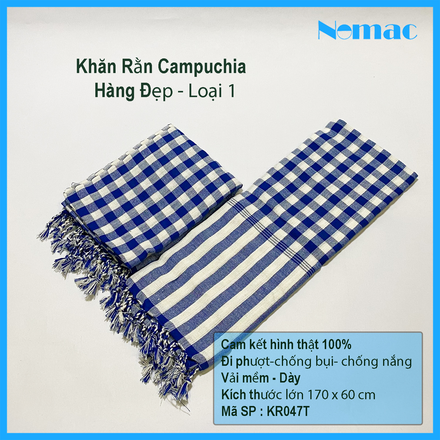 Khăn Rằn Nam Bộ cao cấp / Khăn đi phượt thời trang nam nữ/ Mã N01, N47, N51, N52, N54, N55