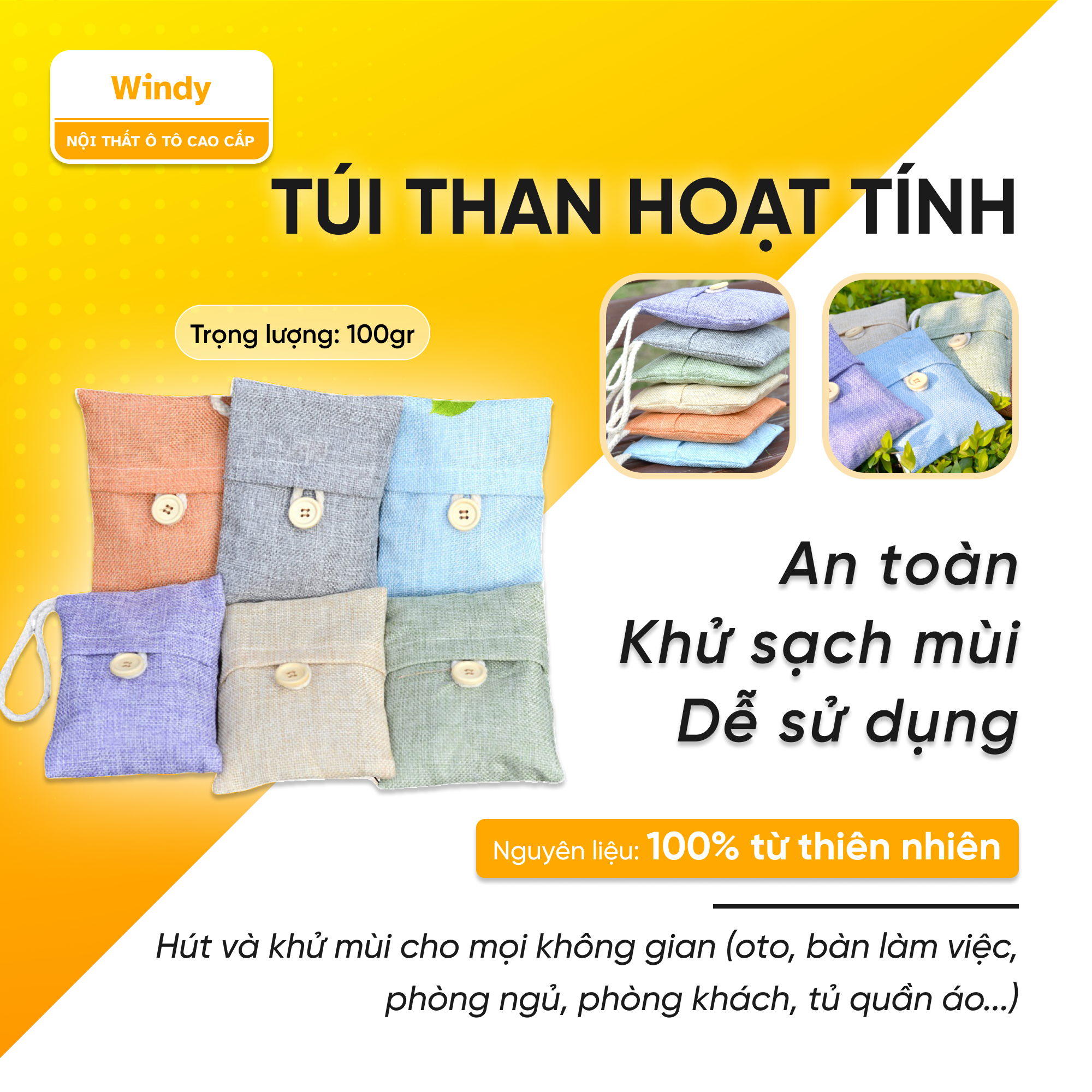 Túi than hoạt tính- 100g