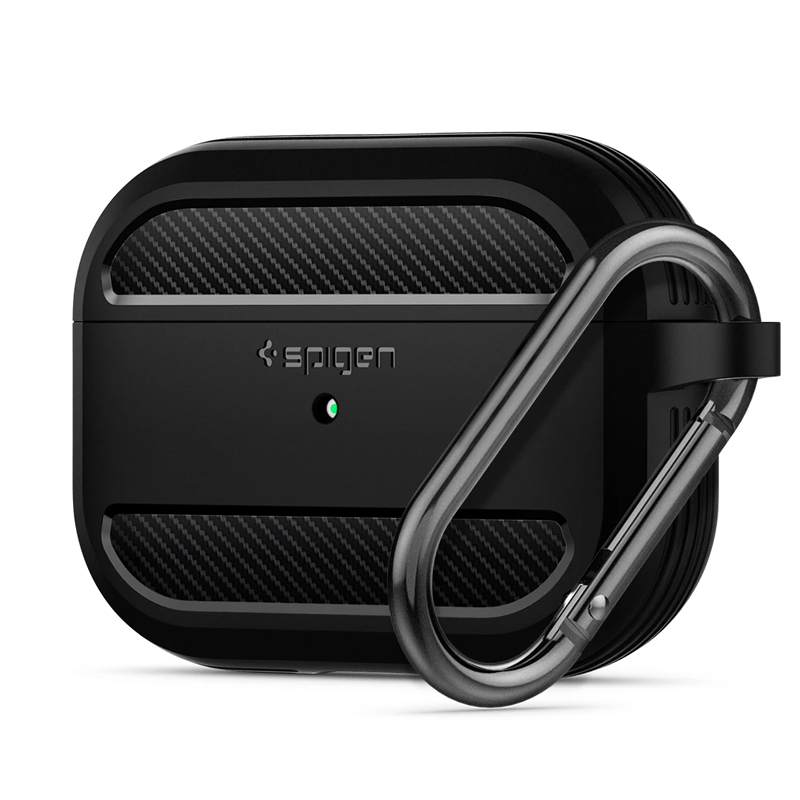 Vỏ Ốp Airpods Pro Spigen Rugged Armor - Hàng chính hãng