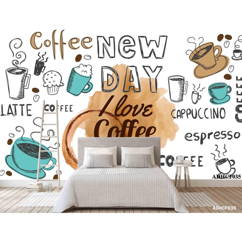 Tranh dán tường cafe - trà sữa CF07