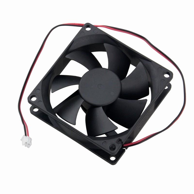 Gdstime 1 Piece DC 24V Dual Ball 80mm x 25mm 8cm 2Pin Heatsink Case Cooling Fan 80*80*25mm 8025 PC Brushless Motor Cooler