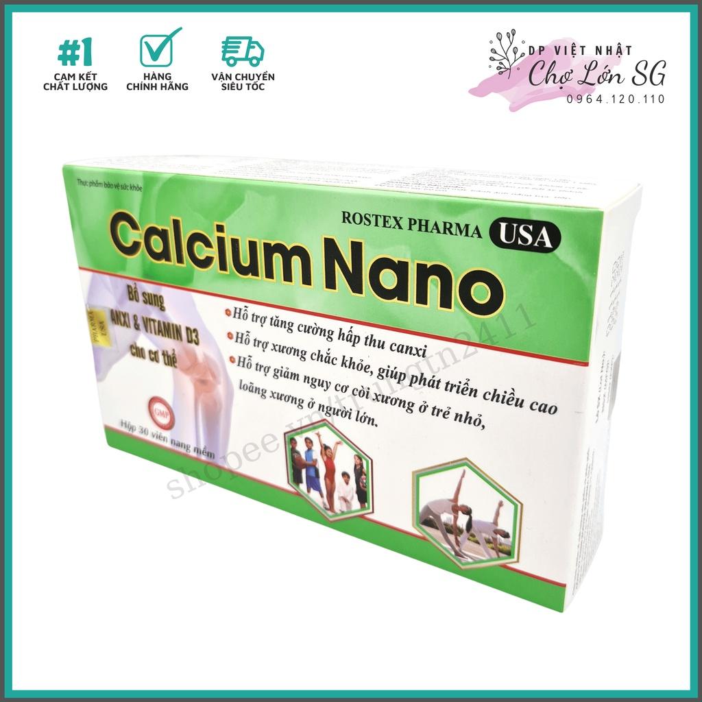 Viên uống CALCIUM NANO bổ sung canxi D3 giúp tăng chiều cao, chắc xương (XANH LÁ CÂY) – Hộp 30 viên