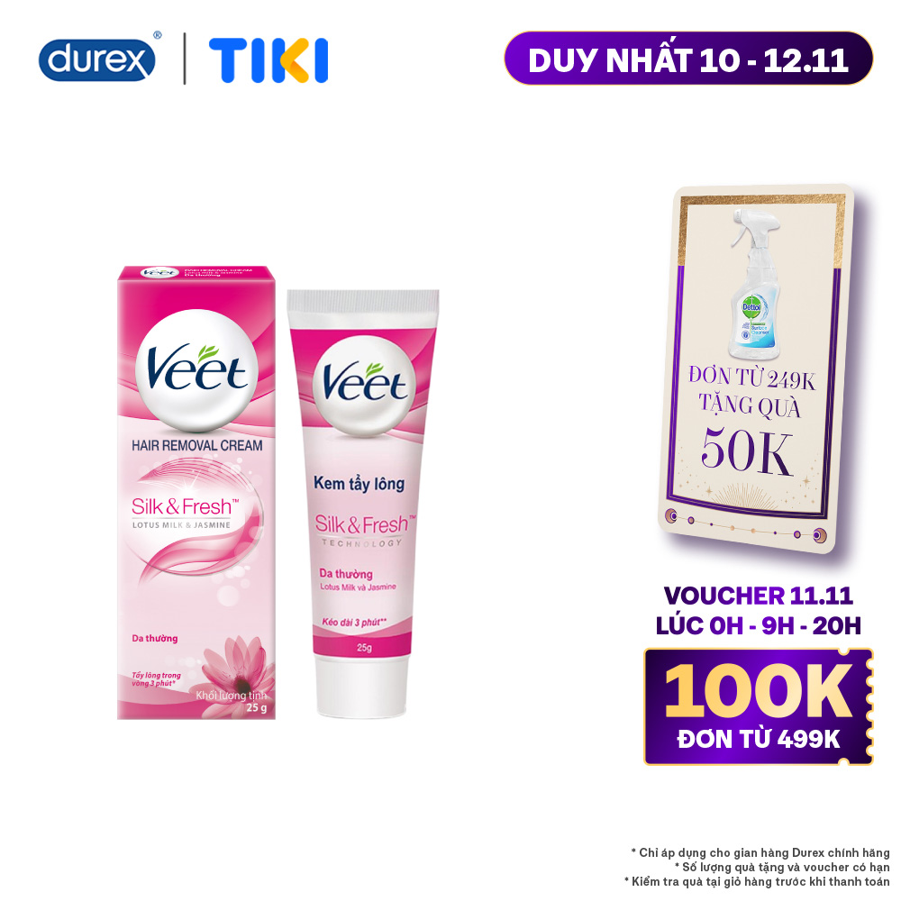 Kem Tẩy Lông Cho Da Thường Veet Silk Fresh 25G