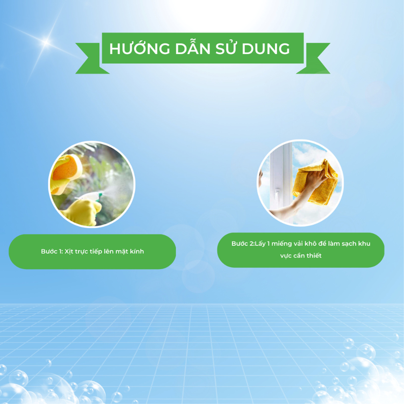 Nước Lau Kính Dạng Xịt Sáng Bóng Ecohome Việt Nam 500g Hương Hoa Nhài Thơm Ngát