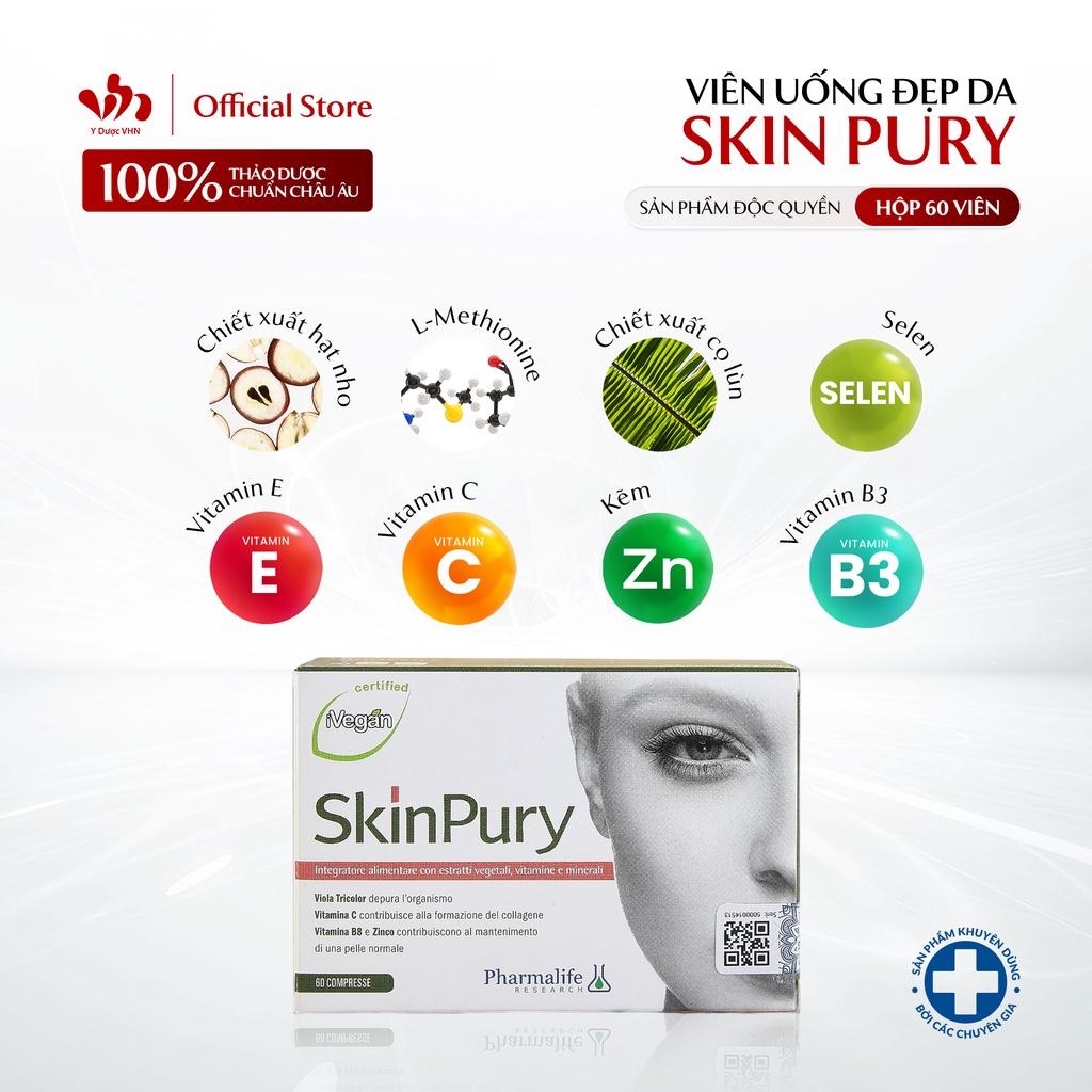 Viên Uống Đẹp Da Skin Pury PHARMALIFE RESEARCH Hỗ Trợ Thải Độc, Ngăn Ngừa Lão Hóa 60 Viên/Hộp