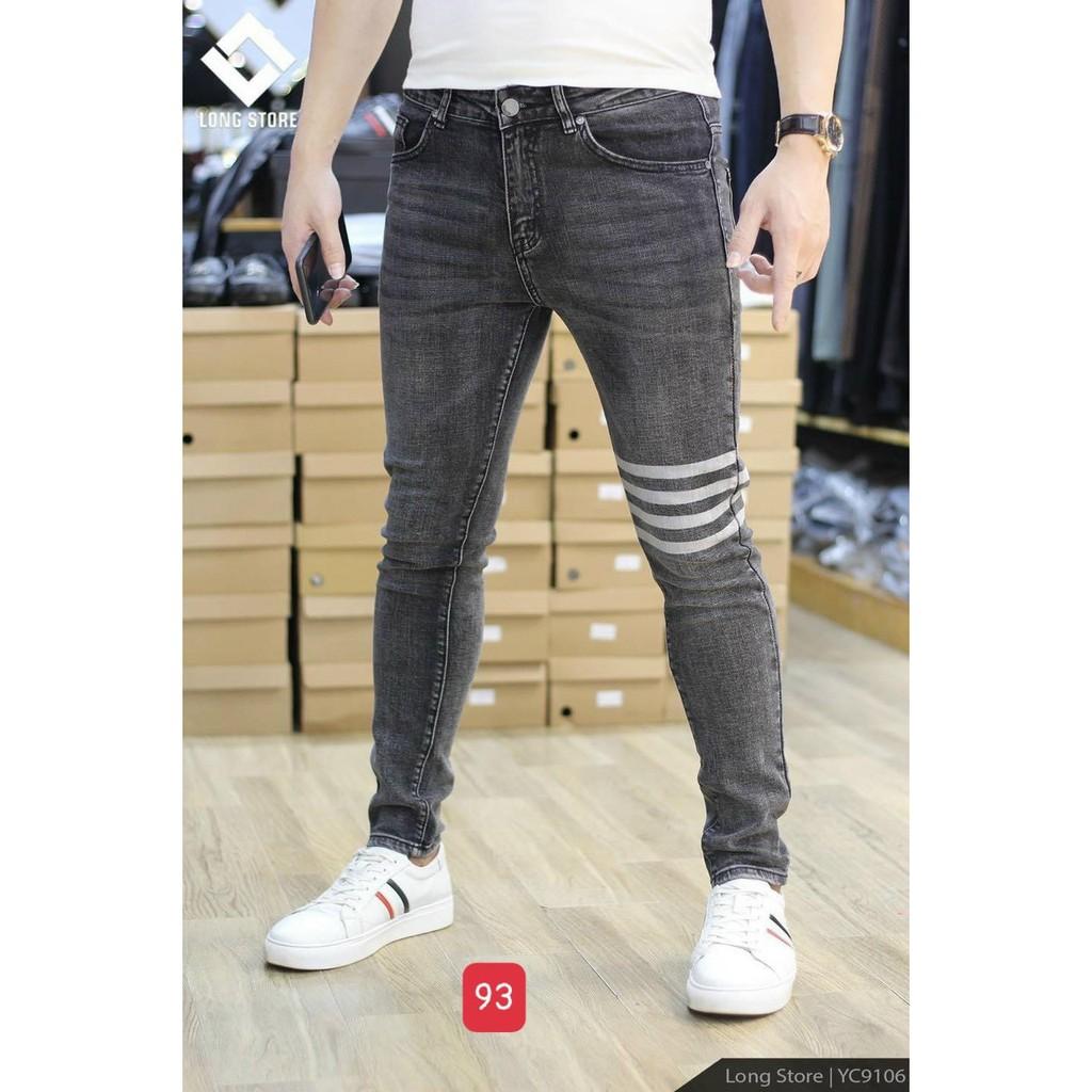 Quần jean nam,quần bò màu xám kẻ co dãn 4 chiều đẹp giá rẻ TCS 93