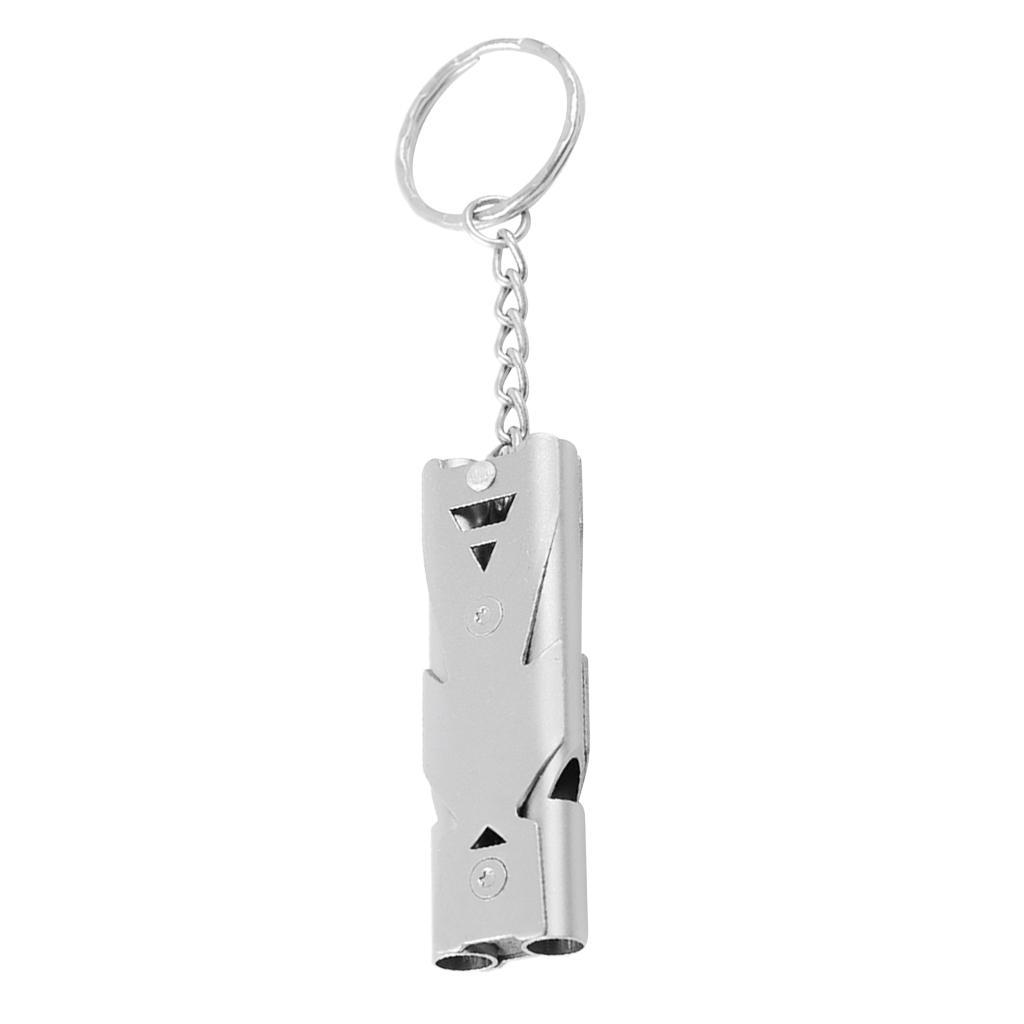 Double Pipe High Decibel Outdoor Camping Survival Emergency Whistle