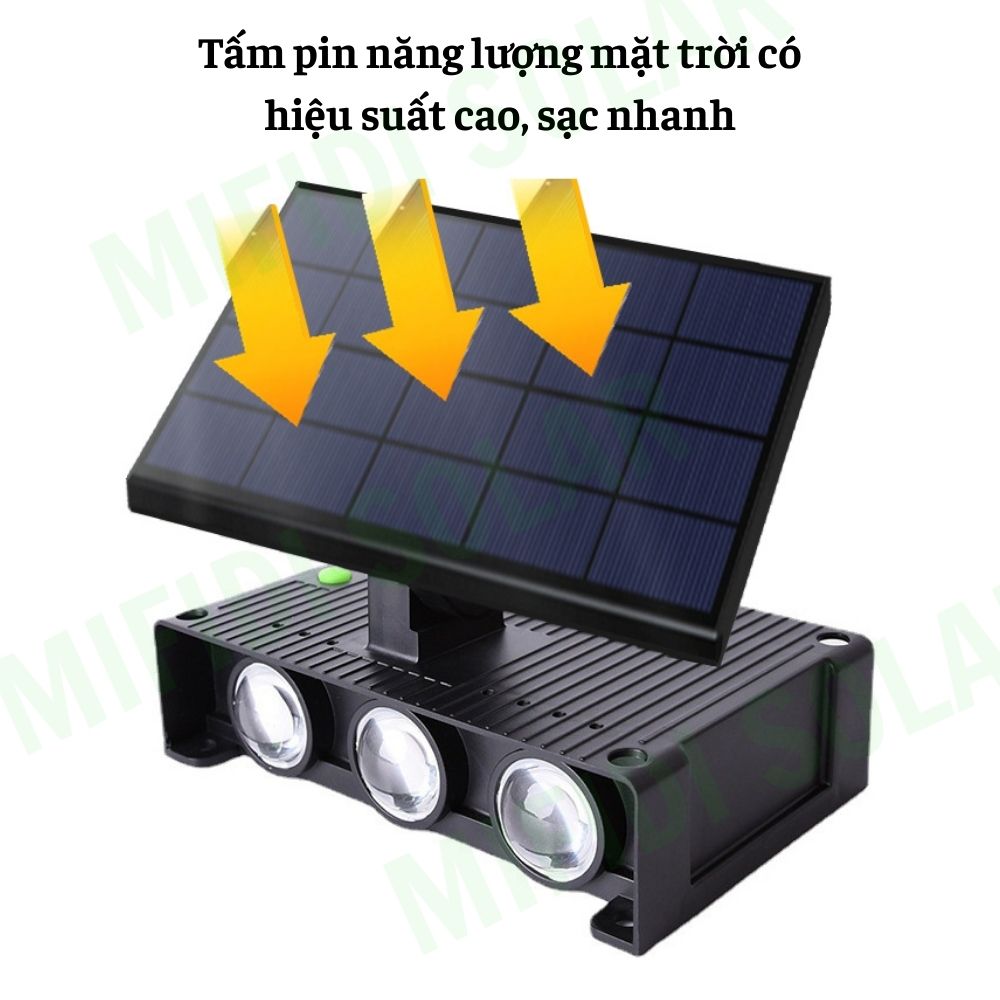 Đèn Led 7 Màu Dạng Gắn Tường MIFIDI Năng Lượng Mặt Trời DRT7M