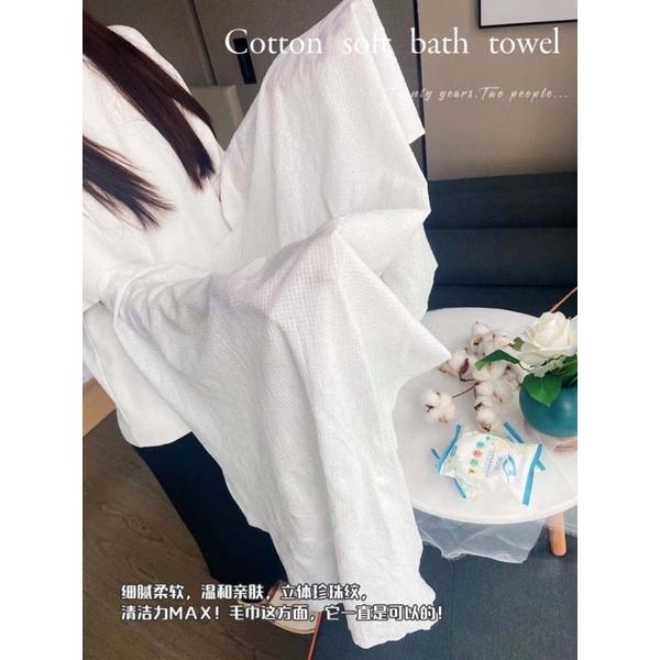 Khăn tắm nén du lịch tiện lợi - Khăn tắm khách sạn Cotton dạng viên nén dùng 1 lần hàng chuẩn Nội Địa Trung