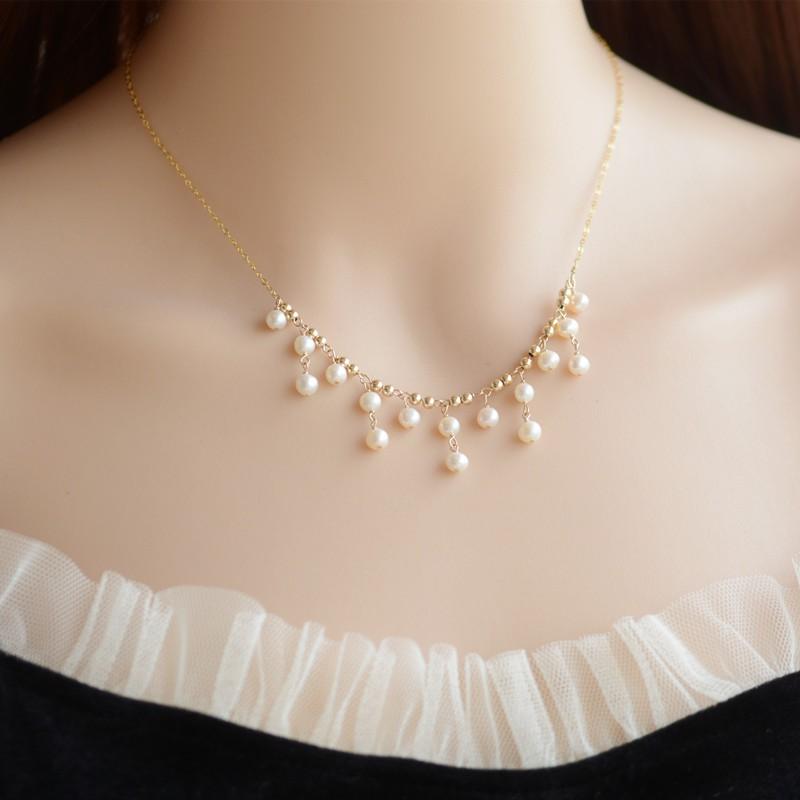 Vòng cổ nữ đính ngọc sang trọng quyến rũ