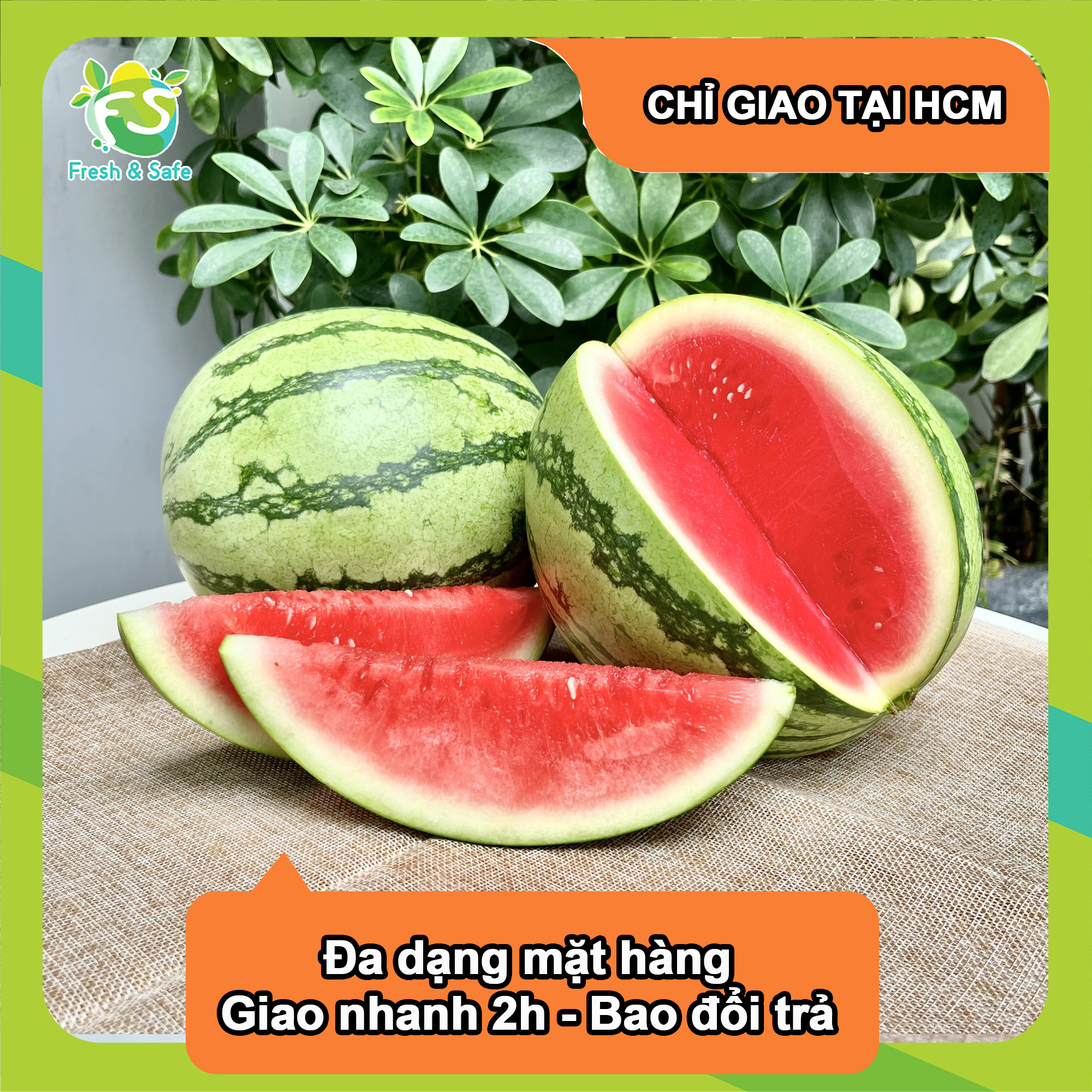 - Dưa hấu không hạt - trái 3.5KG