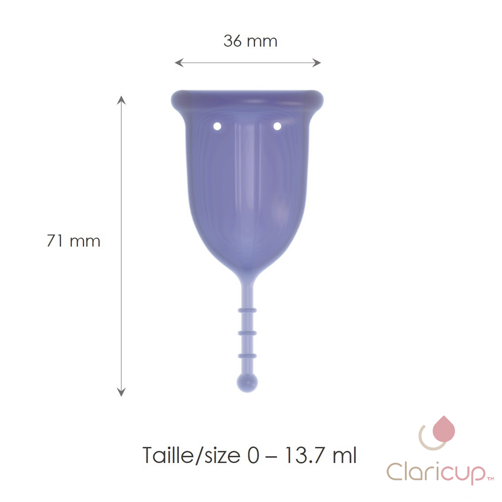 Cốc nguyệt san Claricup mầu tím Size 0