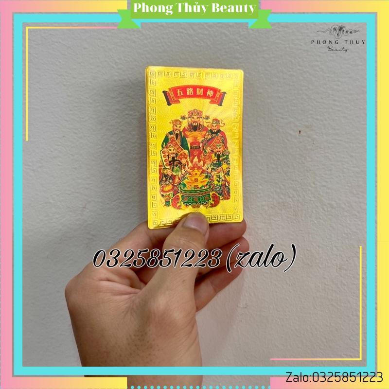 Kim Bài Ngũ Lộ Thần Tài Plastic