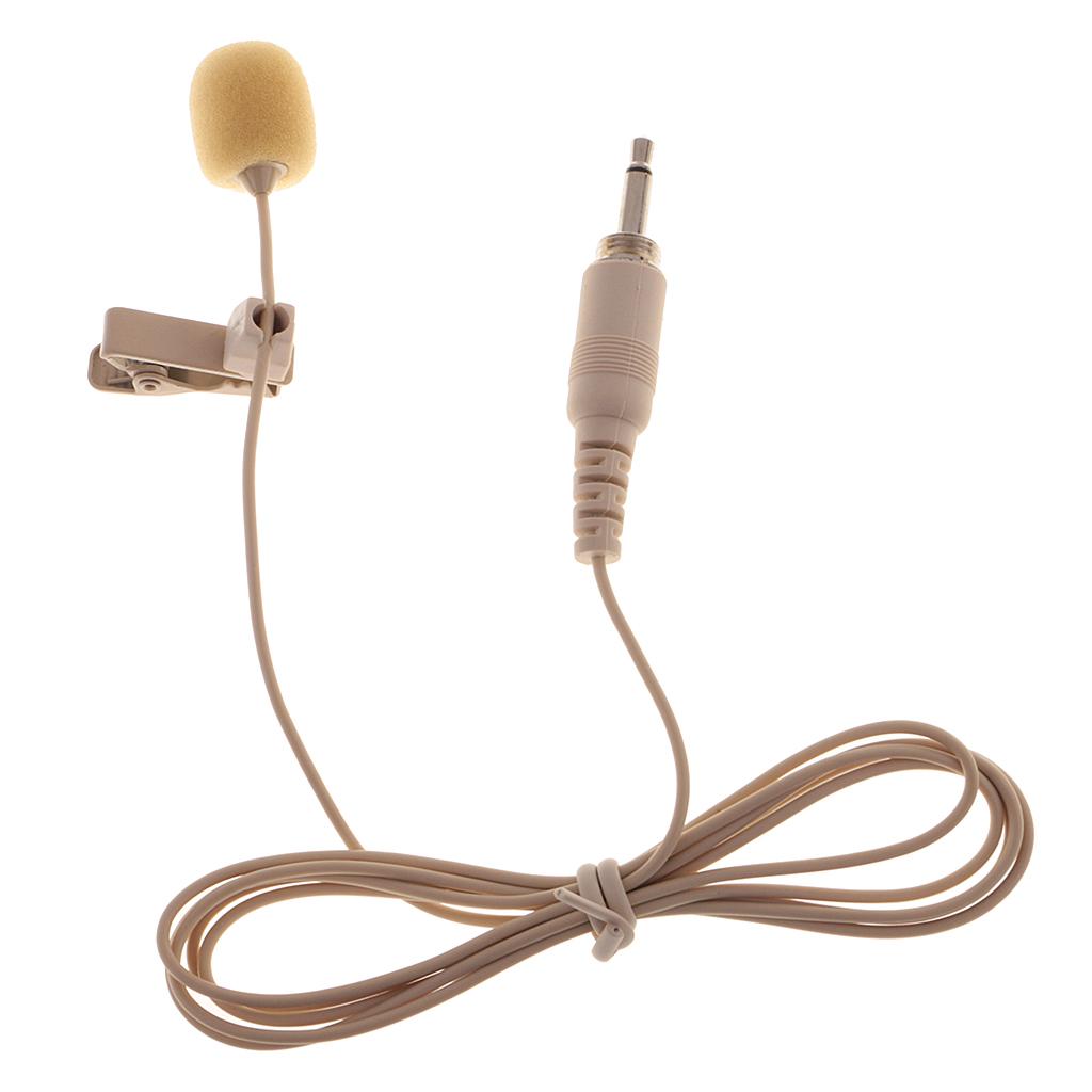3.5mm Plug Mini Clip Microphone Mic For iPhone SmartPhone Recording Beige