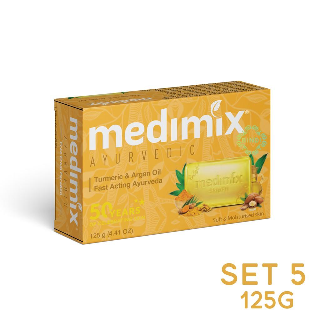 Set 5 Xà Phòng Medimix Nghệ & Dầu Argan 125g/bánh
