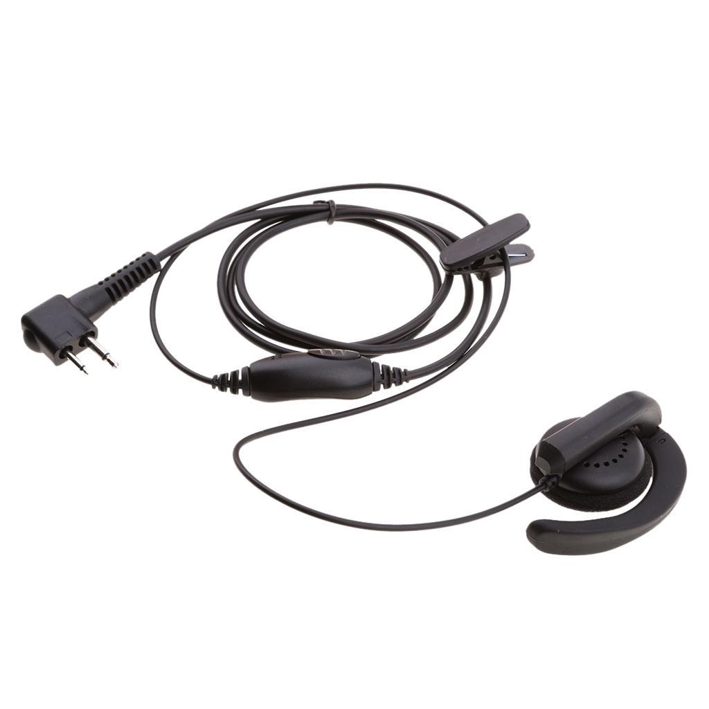 Headset Earpiece for Motorola Radios Walkie Talkie 2 Prong Pin Plug Port