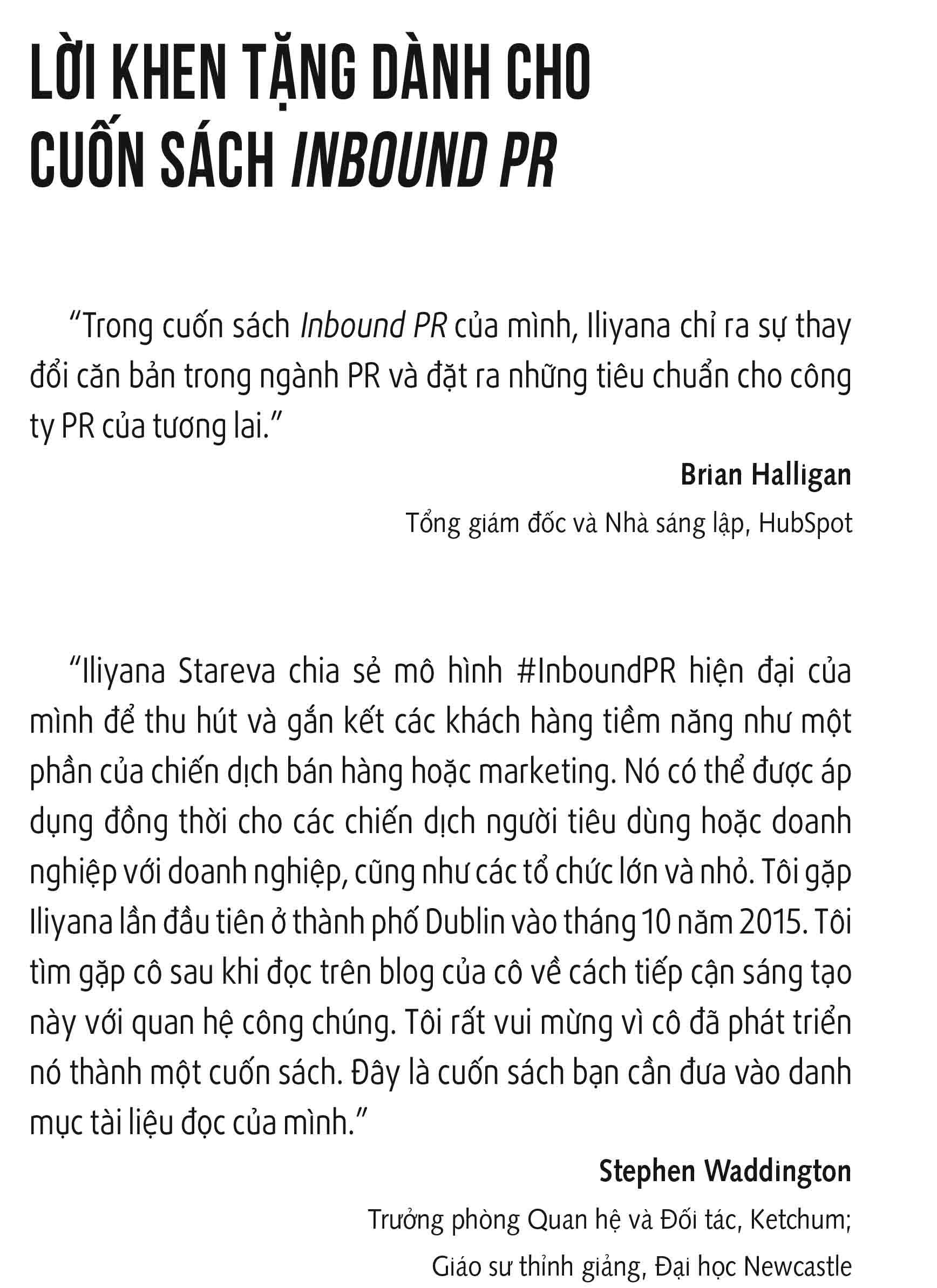 Sách Inbound PR - Dịch Chuyển Hoạt Động Theo Mô Hình Inbound