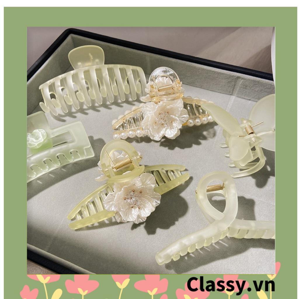 Kẹp càng cua, kẹp tóc Classy cỡ lớn, kẹp đính hoa sang trọng PK1614