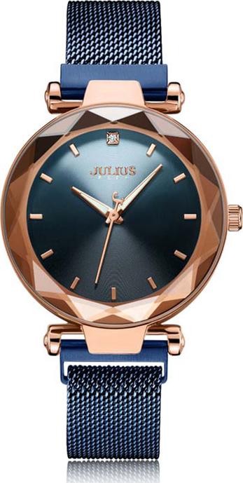Đồng Hồ Nữ Julius Hàn Quốc JA-1166D Dây Thép Màu Xanh