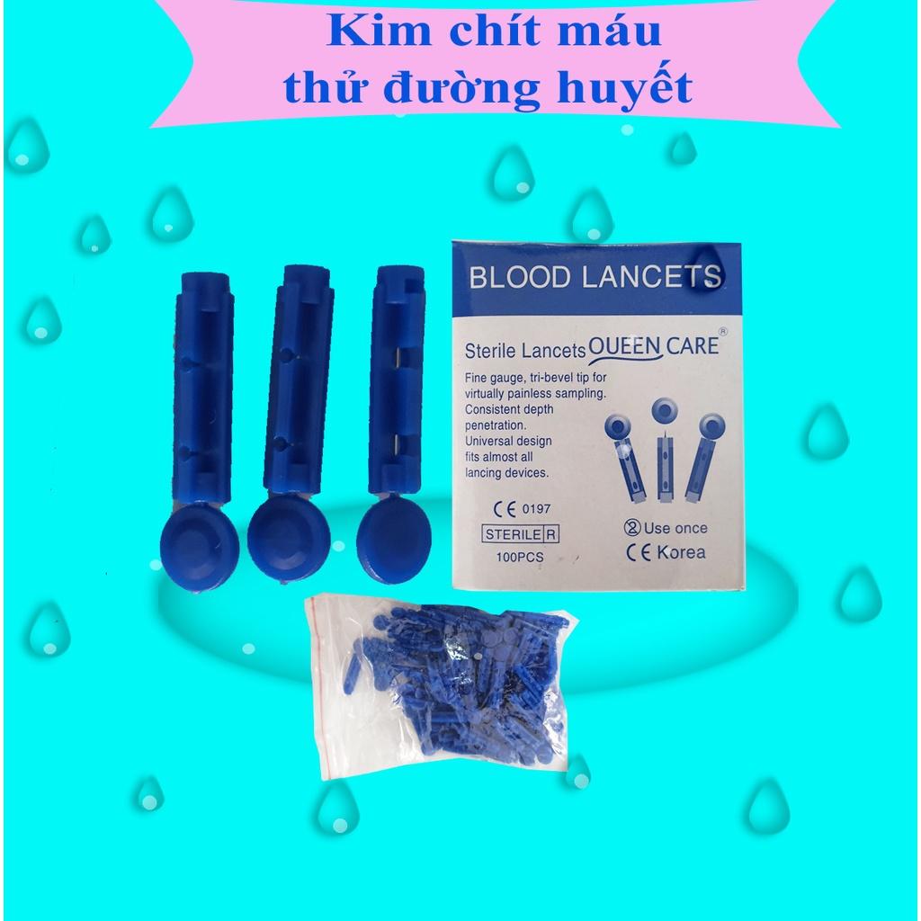 Kim lấy máu thử đường Hàn Quốc Hộp 100 cái