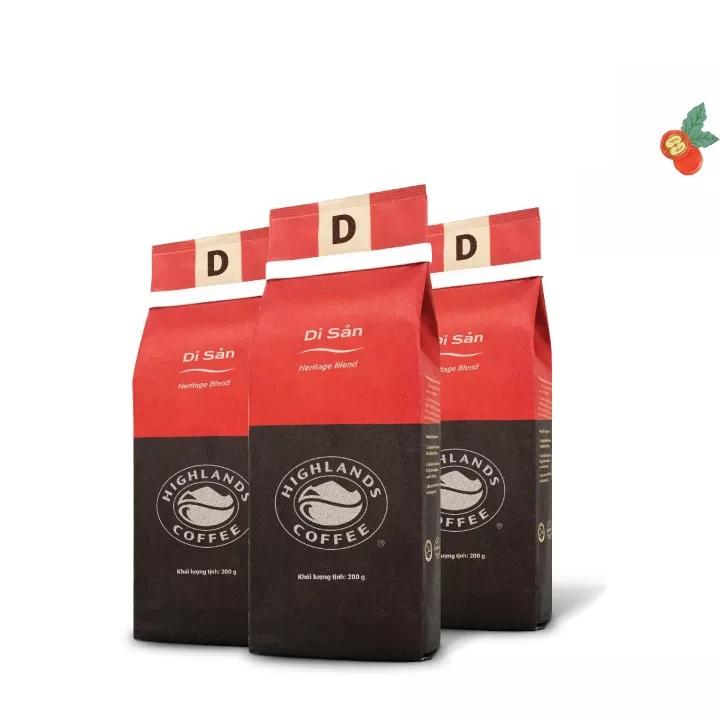Mua 3 gói tặng 1 gói Cà phê Rang xay Di sản Highlands Coffee 200g