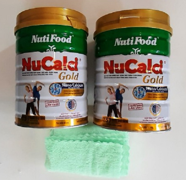 2 Hộp Sữa Bột Nucalci Gold 51 Tuổi Trở Lên (Lon Thiếc 800g) - tặng khăn mặt mềm min