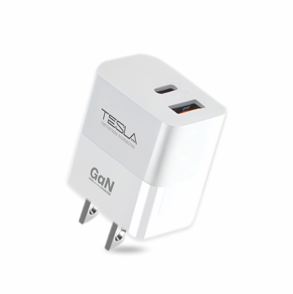 Củ sạc điện thoại hàng chính hãng TESLA TL11 Cổng USB và Cổng TypeC | Bảo hành 12 tháng 1 đổi 1 | Made in Việt Nam