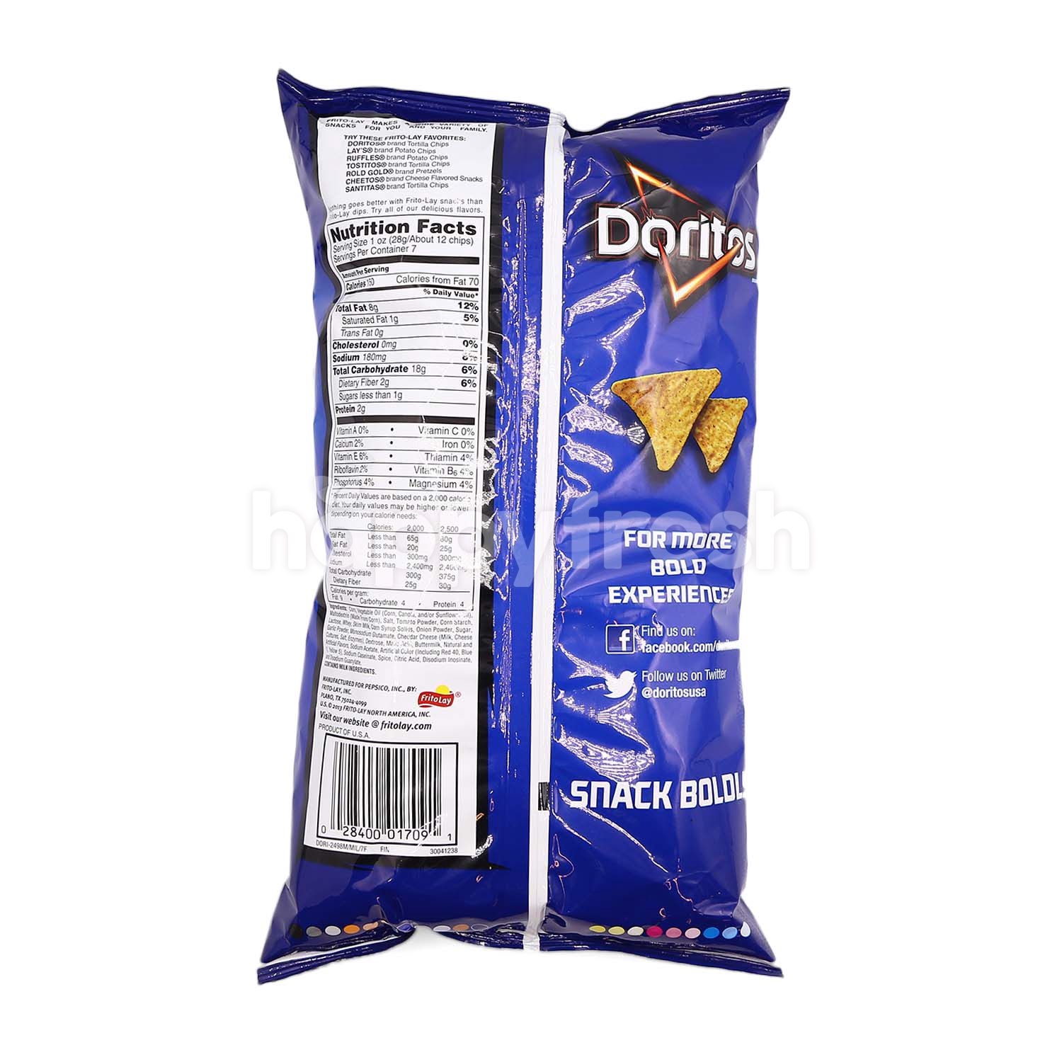 Bánh snack bắp hiệu fritolays Doritos Cool Ranch 198g