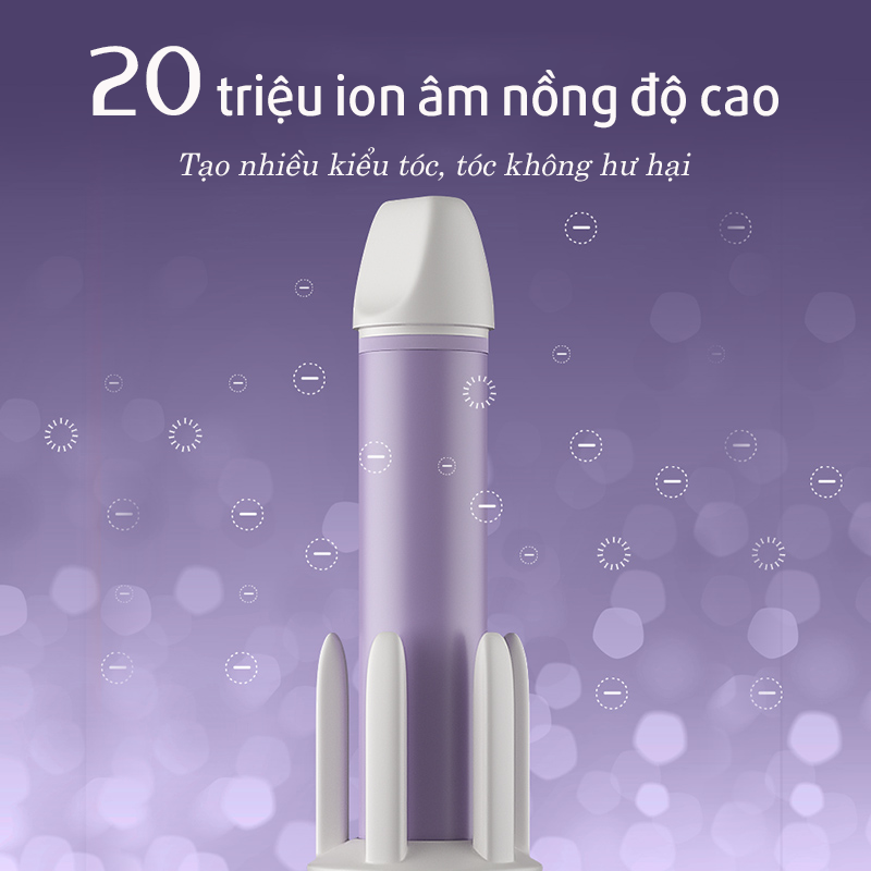 Máy Uốn Xoăn Xoay Tự Động VIVID & VOGUE️ - VAVC222B/Màu Tím-Hàng chính hãng, Bảo hành 12 tháng 1đổi 1